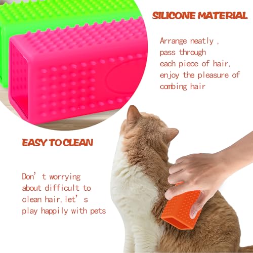 2pcs Pet Dog Cat Hair Remover, Pet Hair Removal Tool, Hollow Cleaner Brush for car，Interior, Furniture, Sofa (green and pink) - color: greenpink