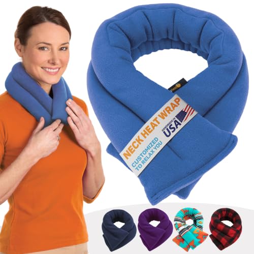 SunnyBay Microwave Heating Pad for Neck and Shoulders, Versatile Neck Heating Pad, 2.8 pounds 26 inches Long Microwavable Neck Wrap Warmer Pack, Hot Therapy to Relax Sore Muscles (Sky Blue) - color: Unscented - Sky Blue