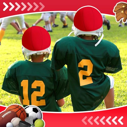 Ramede Football Helmet Covers for Practice Scrimmage Cap Helmet Cover Scrimmage Cap for Youth Adult Football Hockey Training Accessories 10.4 Inch in Diameter - color: Red, size: Regular Style