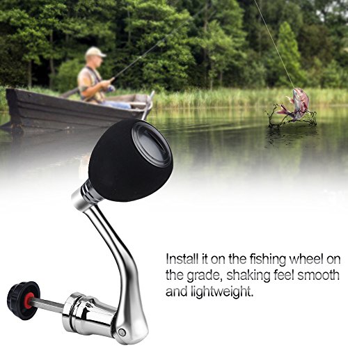 Tbest Fishing Spinning Reel Handle Metal Rocker Arm Reel Replacement Power Handle Grip - color: Silver, size: Large