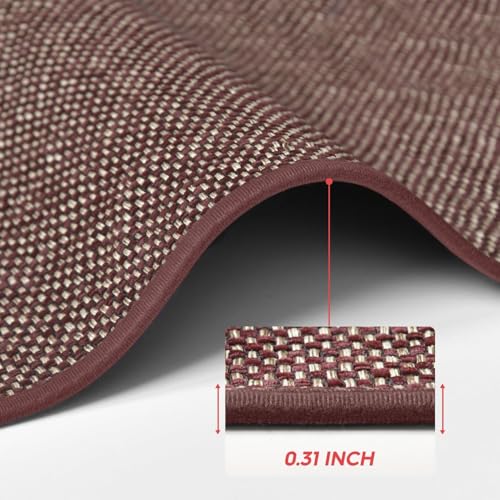 Artoid Mode Washable Non Slip Red Kitchen Rugs and Mats Set of 2, Rubber Backing Absorbent Kitchen Mats for Floor Front of Sink - 17x29 and 17x47 Inch - color: Red, size: 17" x 29" /17" x 47"