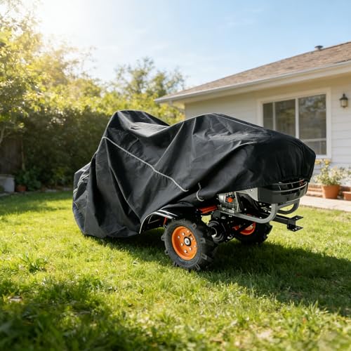 Zero Turn Mower Cover Heavy Mower Duty Riding Tractor Covers Shed Outdoor Lawn Mower Storage Accessories Fits Decks up to 60", 600D Polyester Oxford