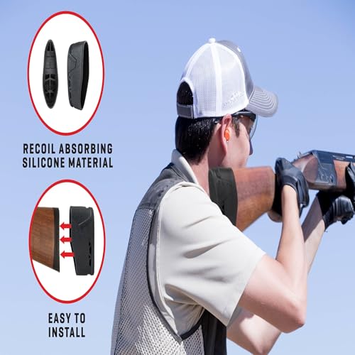 Allen Company Recoil Eraser II Slip‑On Pad – Universal Rifle & Shotgun Recoil Reduction Sleeve – Cushioned Silicone for Enhanced Comfort & - size: Large