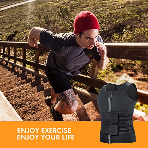 A+ Choice Sauna Vest Waist Trainer for Men - Mens Sauna Suit Double Sweat Belt Body Shaper for Gym Workout Exercise - size: 2XL (Waist38"-40")