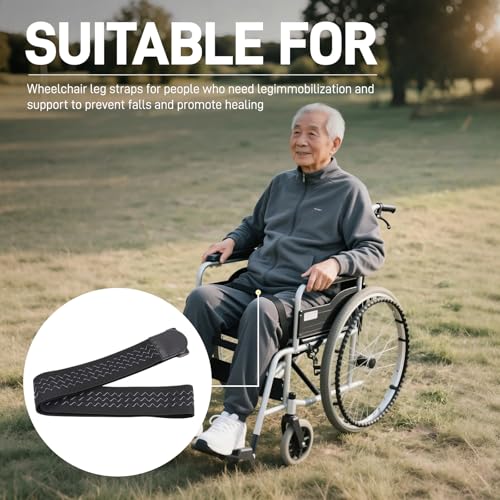 1PCS Wheelchair Thigh Leg Strap, Wheelchair Strap Seat Belt Leg Support Strap for Elderly Dementia Paralysis Parkinson's (1) - size: 1PCS No Handle