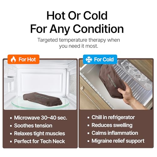 CastleFlexx Dual Hot & Cold Therapy Packs | Gel-Free, Flexible & Reusable for Neck, Shoulders, Joints & Muscles | Microwave & Freezer Safe | Ideal for Daily Relief - Earth - color: Earth