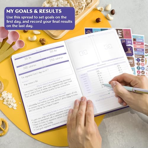 Legend Wellness Planner & Food Journal – Daily Diet & Health Journal with Weight Loss, Measurement & Exercise Trackers – Lifestyle & Nutrition Diary – Lasts 6 Months, A5 size – Purple - color: Purple Debossed, size: A5 (5.8” x 8.3”)
