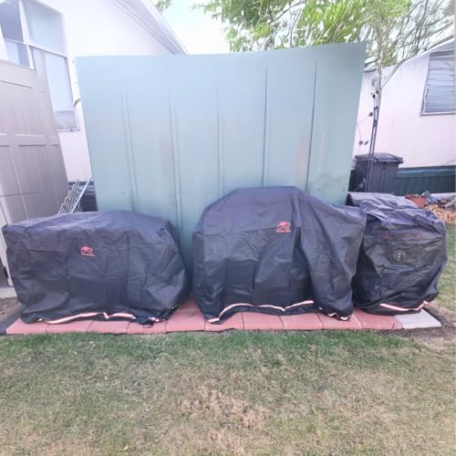 Turtle Life BBQ Grill Cover, 46 Inch Heavy Duty Waterproof Barbecue Gas Grill Covers for Flat Top Griddle, Anti-Fading Cover for Gas Grill, Black - color: Black, size: EVO-46in