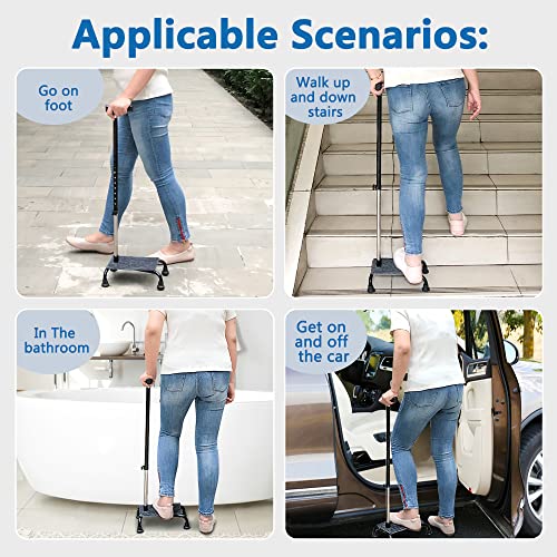 Stair Climbing Assist Cane Half Steps for Seniors Elderly Stair Lifts Walker Device Walking up and Down Step, Stair Mobility Aid Climber Portable Helper Support Stability Stick Non-Slip Base