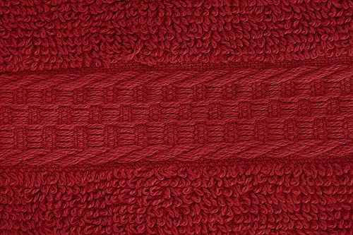 Utopia Towels 12 Pack Premium Wash Cloths Set, 12 by 12 Inches, 100% Cotton Ring Spun, Highly Absorbent and Soft Feel Essential Washcloths for Bathroom, Spa, Gym, and Face, Red - color: Red, size: 12 Wash Cloths