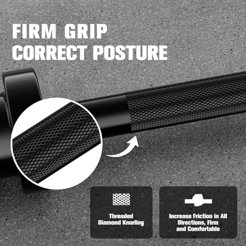 RitFit Barbell Weight Set - 4/6FT Olympic Barbell with Weight Plates (55-115LB Total) - Weightlifting Equipment for Squats, Curls, Deadlifts, Presses, Hip Thrusts - color: Black, size: 4FT With 35LB Plates