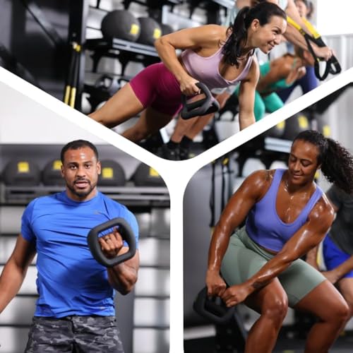 TRX YBell Neo Series 3-in-1 Kettlebell, Dumbbell and Push Up Bar Workout Equipment | Commercial Grade Neoprene Coated Surface | Perfect for Strength Training & Conditioning Workouts | Bundle - size: 48lbs 4-Pack