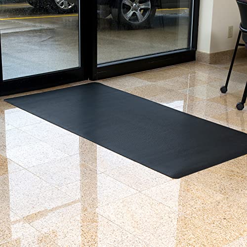 CLIMATEX Indoor/Outdoor Rubber Scraper Mat, 36 in. x 6﻿ ft., Black - size: 72"L x 36"W x 0.1"Th