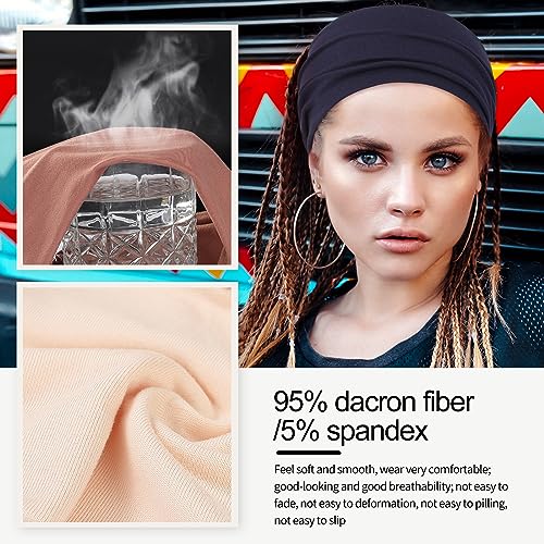 Panleding 12 Pcs Stretchy Headbands for Women, Absorbed Sport Headband Soft Twist Knotted Headbands for Daily Life Yoga - color: Light Serial