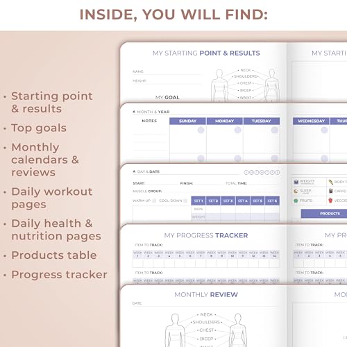 Clever Fox Fitness & Food Journal, Workout Planner, 4.2"x5.7" Rose Gold | Lasts 3 months, undated hardcover exercise & weight loss journal for women, gym, diet, meal tracker, calorie counter book - color: Rose Gold, size: Pocket (4.2" x 5.7")
