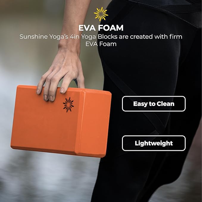 Bulk 4 in Foam Yoga Blocks, 10 Pack - color: Orange