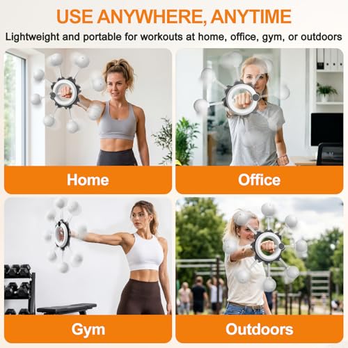 Infinity Hoop for Arms 360° Hand-Crank Arm Hoops for Exercise,Forearm, Chest, Shoulder and Arm Muscle Training Fitness Equipment, Flabby Arm Exerciser for Home & Gym Workouts for Men and Women