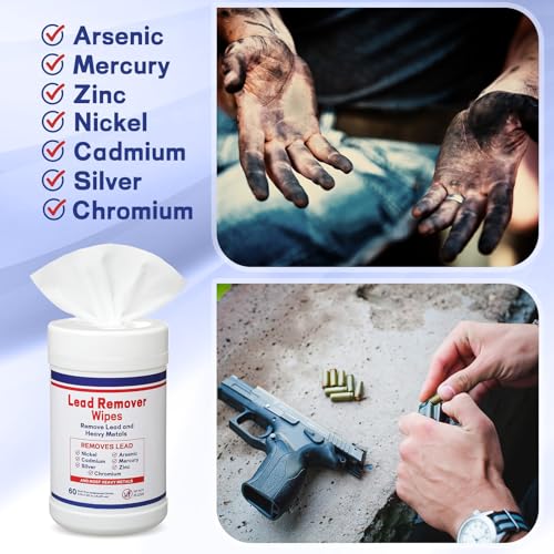 Nuanchu 1 Pack Lead Remover Wipes for Shooting 60 Count Per Canister Hand & Surface Cleaning Wipes Effectively Removes Lead, Dust, Oil & Grime Disposable Wipe for Mechanics Construction Diy (Classic) - style: Classic