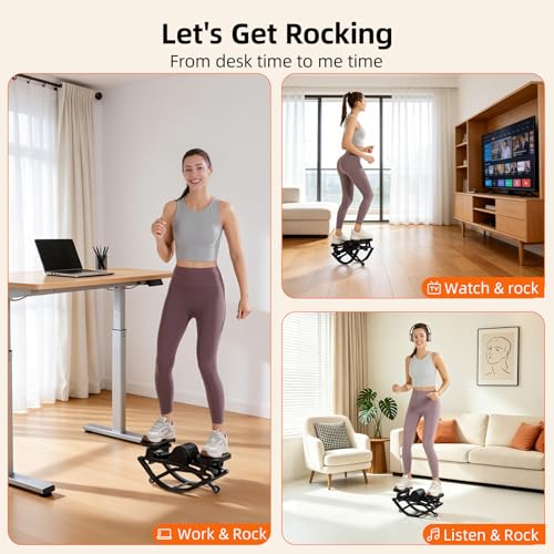 The Rock Stepper Side to Side, U-Shaped Low-Impact Mini Stepper, Quiet Lateral Rocking Step Machine, Compact Stair Stepper for Home Workout & Leg Glut