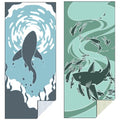 Eunzel 2 Pack Microfiber Beach Towel, Quick Dry Travel Towel Large Sand Free Towel for Beach, Camping, Swim Pool, Gym, Sports& Yoga 71"x32", Shark - color: Shark