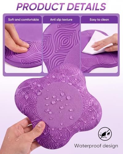 2 packs Yoga Knee Pad Mats Extra Thick for Knees Elbows Wrist Hands Head Foam Pilates Kneeling pad Yoga Knee Cushion Thick Exercise Pads for Knees Elbows Wrist Hands Head Foam Pilates Kneeling pad，Support Foam Pads for Women and Men - color: purple