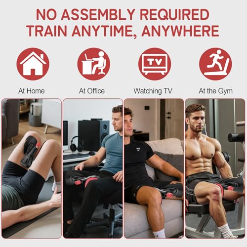 Pelvic Floor Exercise Devices 77 lb Adjustable Kegel Inner Thigh Exerciser and Hip Trainer Workout Equipment for Home Postpartum Recovery Women Men, with Band - color: Black