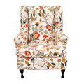 NILUOH Wingback Chair Slipcover 2-Piece Stretch Wingback Chair Sofa Slipcover Armchair Cover Printed Furniture Protector Couch Soft with Elastic Bottom for Living Room - color: Flower 5