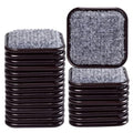 1 3/4" Square Carpet Bottom Furniture Caster Cups, Reusable Furniture Sliders for Hardwood Floors, Felt Furniture Pads Coasters to Protect Tile or Laminate Floors from Scratches, Brown/Gray (24 Pack) - size: 1-3/4 Inch, 24 Pack