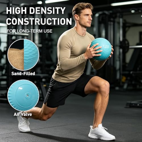 Slam Ball Medicine Ball Weighted Balls for Exercise and Workout, Strength, Cardio, Cross-Training and Core Workouts - color: Green, size: 10 LB