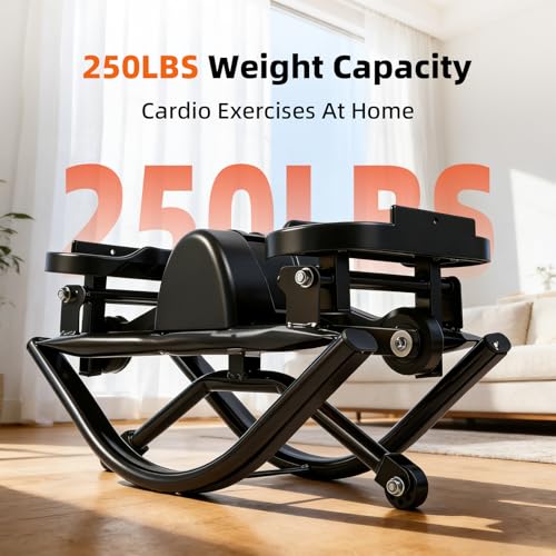Rock Fitness Stepper, Portable Step Rocker Side to Side at Home, Aerobic Workout Machine Fitness Equipment Suitable for Apartment and Dormitory - color: Obsidian Black