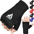 RDX Boxing Hand Wraps Inner Gloves Men Women, Half Finger Elasticated Bandages, Under Mitts Fist Protection, Muay Thai, Kickboxing, MMA, Martial Arts Speed Bag Punching Training - color: Black, size: Large