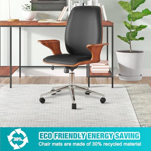 2 Pack Office Chair Mat for Carpets, 48" x 30" Clear Heavy Duty Plastic Floor Protector for Low Pile Carpeted Floors, Under Desk Computer Chair Mat for Home Office, Easy Glide and Flat Without Curling - size: 2PCS 48" X 30"