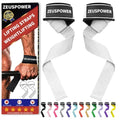 Lifting Straps Wrist Straps for Weightlifting Gym Straps Weight Lifting Deadlift Workout Women Men Dumbbell Straps for Hand RDL Strap Exercise Straps Dead Lift Cotton Neoprene Padded Zeus Power - color: 10-White Silicone