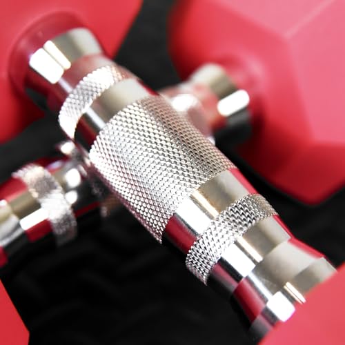 NEXO Pink Rubber Hex Dumbbells Commercial Grade Rubber Hex Dumb Bell Weight - style: 45 Pounds, Single