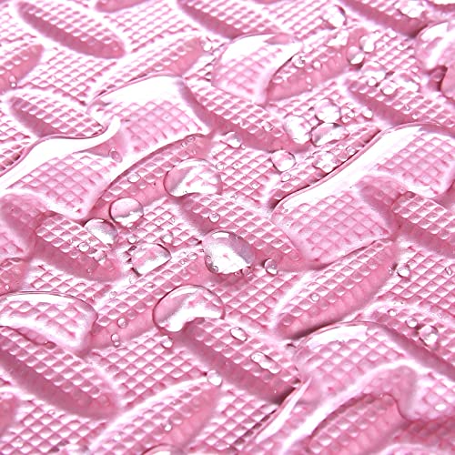 16 Tiles, 0.4 Inch Thicked Interlocking Floor Mats with Solid Colors, Squares Baby Play Mat, EVA Foam Puzzle Floor Mat Foam Mats for Kids, Baby, Toddlers (Beige/Pink) - color: Beige/Pink, size: 16 Pcs/47.2*47.2