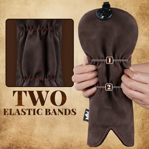Craftsman Golf Cowboy Western Retro Brown Durable Golf Headcover Head Cover fits up to 460cc Driver for Fairway Wood Hybrids Rescue Putter Protector - style: Faiway wood head cover