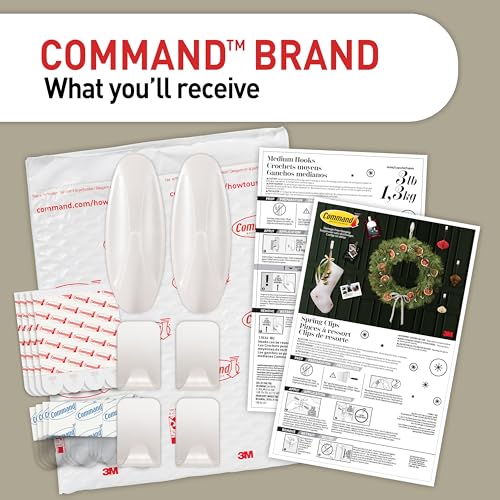 Command Mixed Hooks Pack, Radiant Pearl, 6/Pack (PRMHP-6ESF) - color: Radiant Pearl