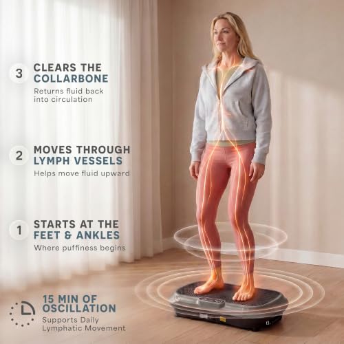 Lifepro Waver Vibration Plate Exercise Machine – High-Intensity Vibration Plate for Lymphatic Drainage – Full-Body Workout Vibrating Platform with Loop Bands – Fitness Equipment for Strength & Toning - color: Gray