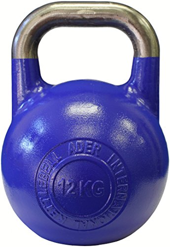 Ader Pro-Grade Int'l Kettlebell 8kg,12kg,16kg,20kg,24kg,28kg,32kg - color: 12kg/26lbs Navy Blue