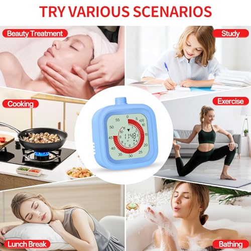 Digital Visual Timer for Kids 12hours Countdown countup Kitchen Timer Student Timer Gym Timer (Pink) - color: Pink