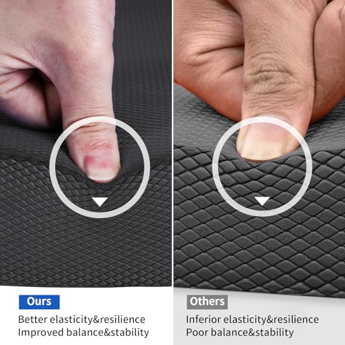 Balance Pad 19.8 * 15.7 * 2.4",XL Balance Pad for Physical Therapy,Extra Large Foam Balance Board Stability Pad for Rehabilitation Core Training Stretching Mobility - color: Black-XL(19.8*15.7*2.4")