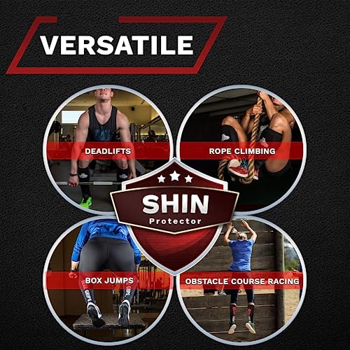 Bear Grips Deadlift Shin Guards - Breathable Gym Equipment Rope Climbing Shin Guard for Men and Women - Injury Prevention Calf Support Shin Guard Sleeves for Ultimate Shin Protection - color: Stealth Black, size: Small