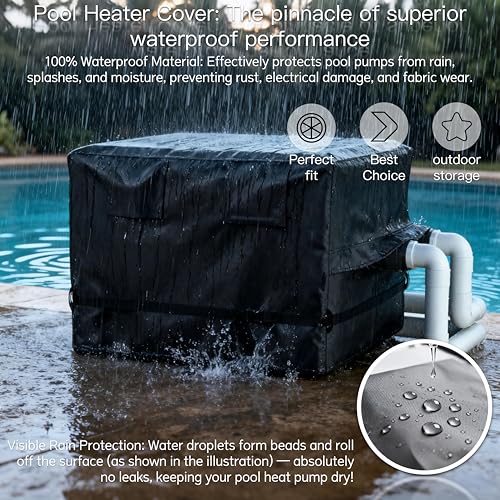 Pool Heater Cover for Hayward Brand | 600D Heavy-Duty Waterproof Winter Cover | Waterproof Pool Pump Cover, Equipment Cover 39" L*33.5" W*27.5" H