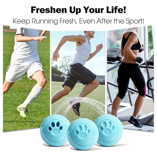 SCENTORINI Shoe Deodorizer Balls, 8 Pack Baby Powder Scent Sneaker Deodorizer Balls, Odor Eliminator for Smell Shoes Boots, Long Lasting Shoe Freshener for Gym Bags, Drawers and Small Spaces
