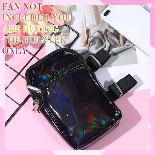 Carnival Leg Bag Holographic Thigh Bag with Adjustable Strap Leg Pouch Harness Women Summer Travel Hiking Pack(Black,Leg Bag) - color: Black, style: Leg Bag