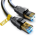 Vabogu Cat 8 Ethernet Cable 10FT, Heavy Duty 26AWG High Speed 40Gbps 2000MHz, Gold Plated RJ45 Shielded, Weatherproof Indoor & Outdoor LAN Cable for Gaming PC PS5 Xbox Modem Router - size: 10FT-CAT8