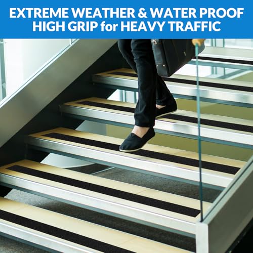 Lifegrip Anti Slip Traction Tape, 1 Inch x 15 Foot Friction Tape - Best Grip, Abrasive Adhesive for Stairs, Tread Step, Indoor, Outdoor (Friction Tape, 1" X 15') - color: Black, size: 1" X 15'