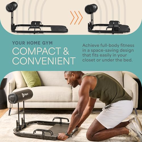 Lifepro Hip Thrust Machine – Adjustable Glutes Workout Equipment for Home – GluteBlast Foldable Booty Builder, Sissy Squat Machine, Thrust Glute Bench, Home Gym Glute Workout - style: Gluteblast Lite