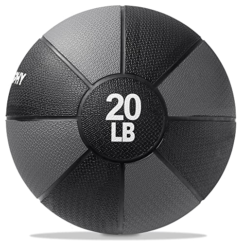 Philosophy Gym Medicine Ball - Weighted Fitness Non-Slip Ball - style: 20 LB