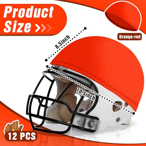 Ramede Football Helmet Covers for Practice Scrimmage Cap Helmet Cover Scrimmage Cap for Youth Adult Football Hockey Training Accessories 10.4 Inch in Diameter - color: Orange Red, size: Regular Style